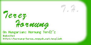 terez hornung business card